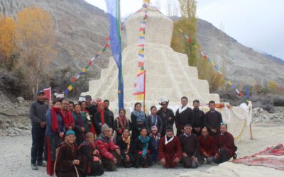 Ancient stupa unearthed, restored in Murgi village of Nubra Valley